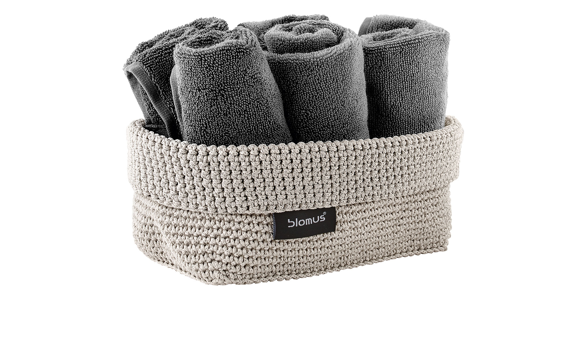 Korb Tela 11,5 x 20 cm aus Synthetikfaser in sand.