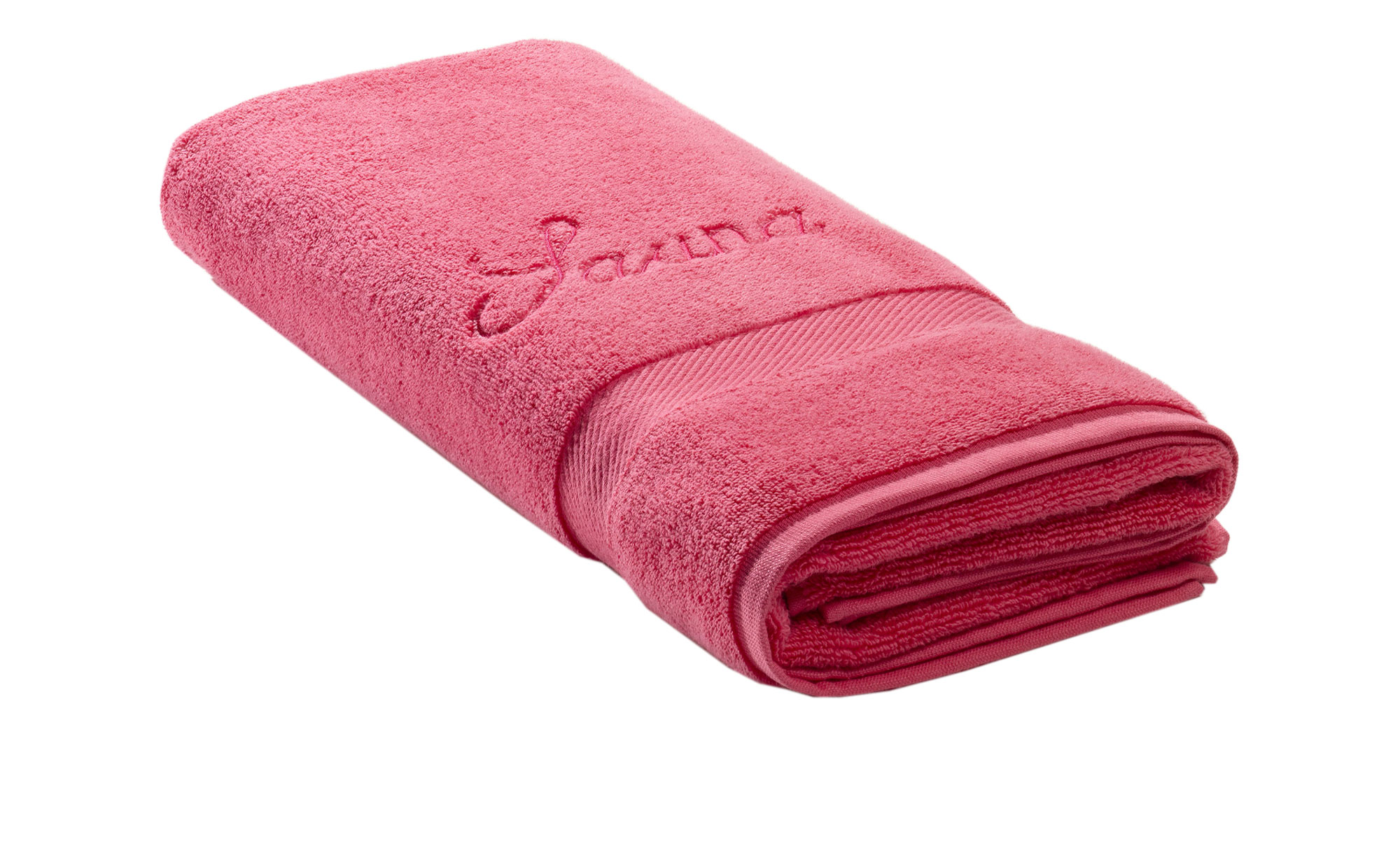 Saunatuch 70 x 200 cm in Pink aus Baumwolle.