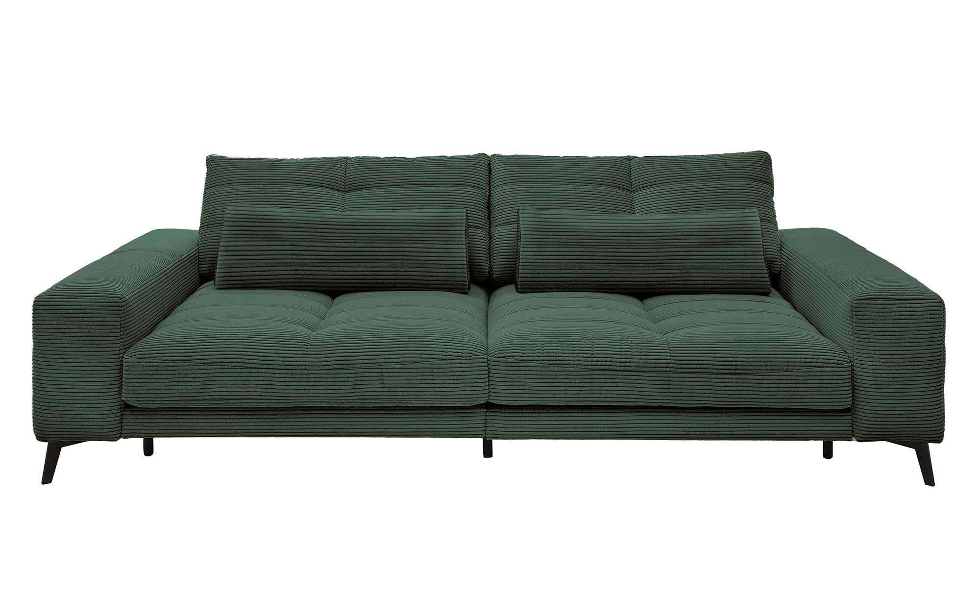 Big Sofa Husum in Winter Moss, Cord-Optik, inklusive 2 Rückenkissen und 2 Nierenkissen