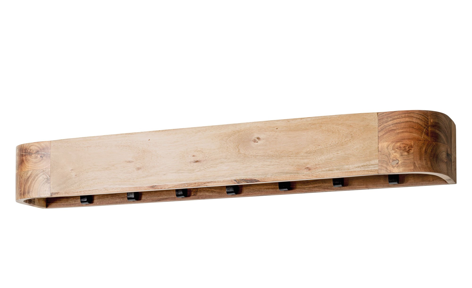 Wandgarderobe Rennes in Akazie aus Massivholz, mit 7 Haken.