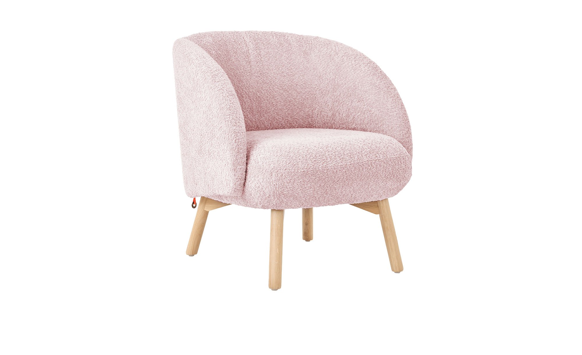 Sessel Thalia, in der Farbausführung rose, Schrägnaischt