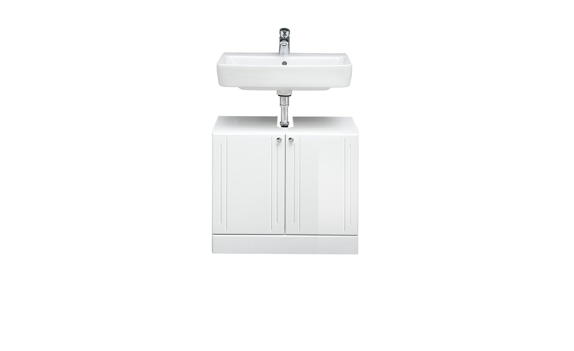 Waschbeckenunterschrank mit Waschbecken von vorne