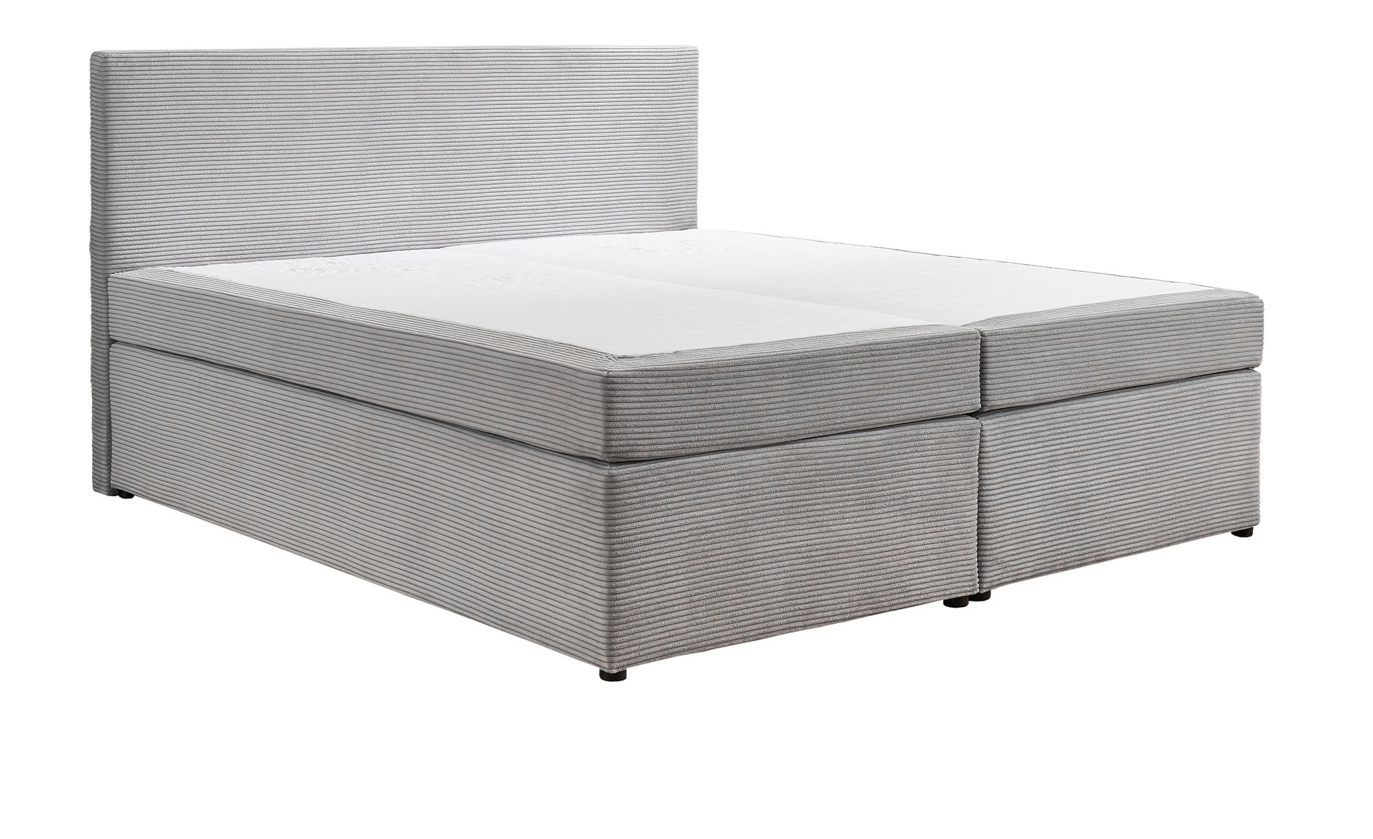 Boxspringbett Arutua in der Farbe silber