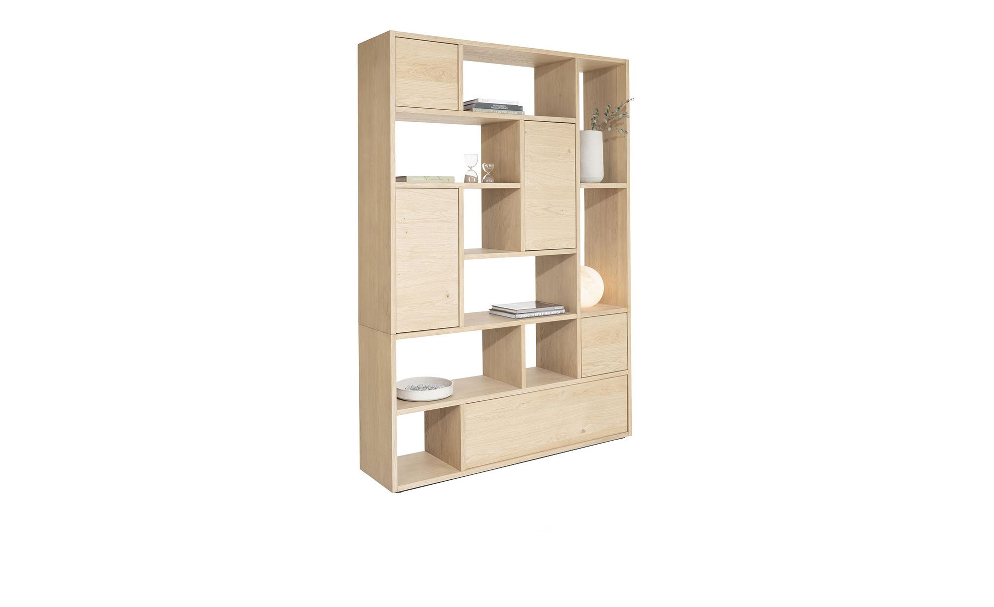 Raumteiler Lugana in der Farbe Natur, Schrägansicht