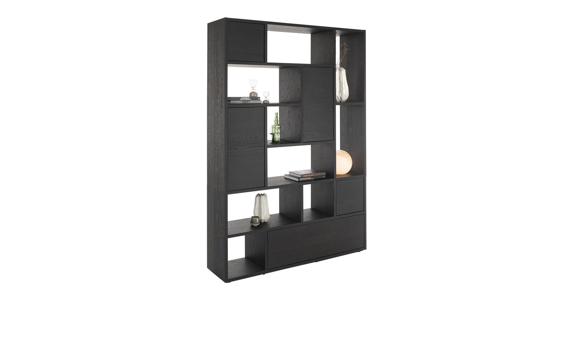 Raumteiler Lugana in der Farbe Onyx, Schrägansicht