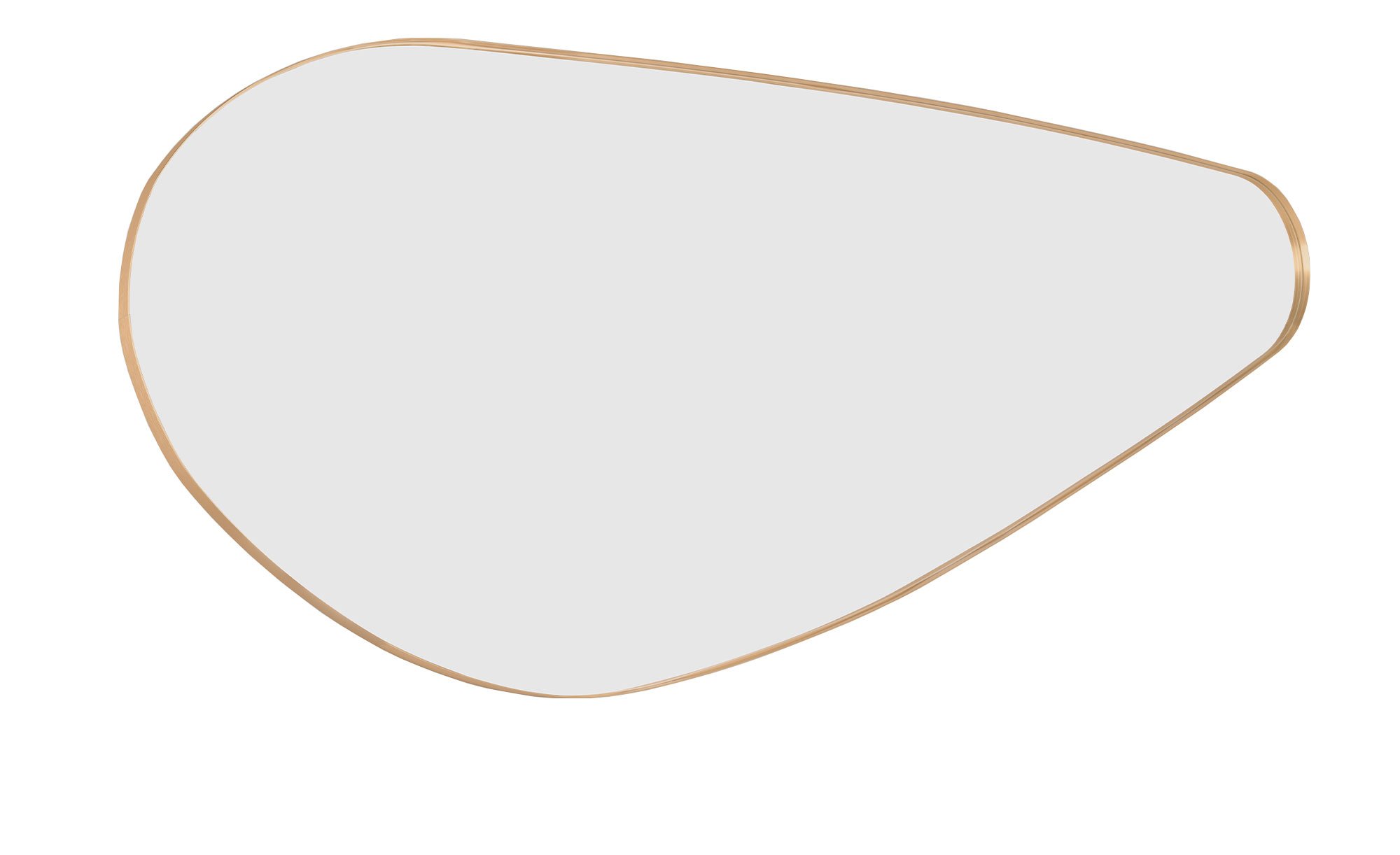 Rahmenspiegel Organic mit einem goldenen Metallrahmen in einer organischen Form.