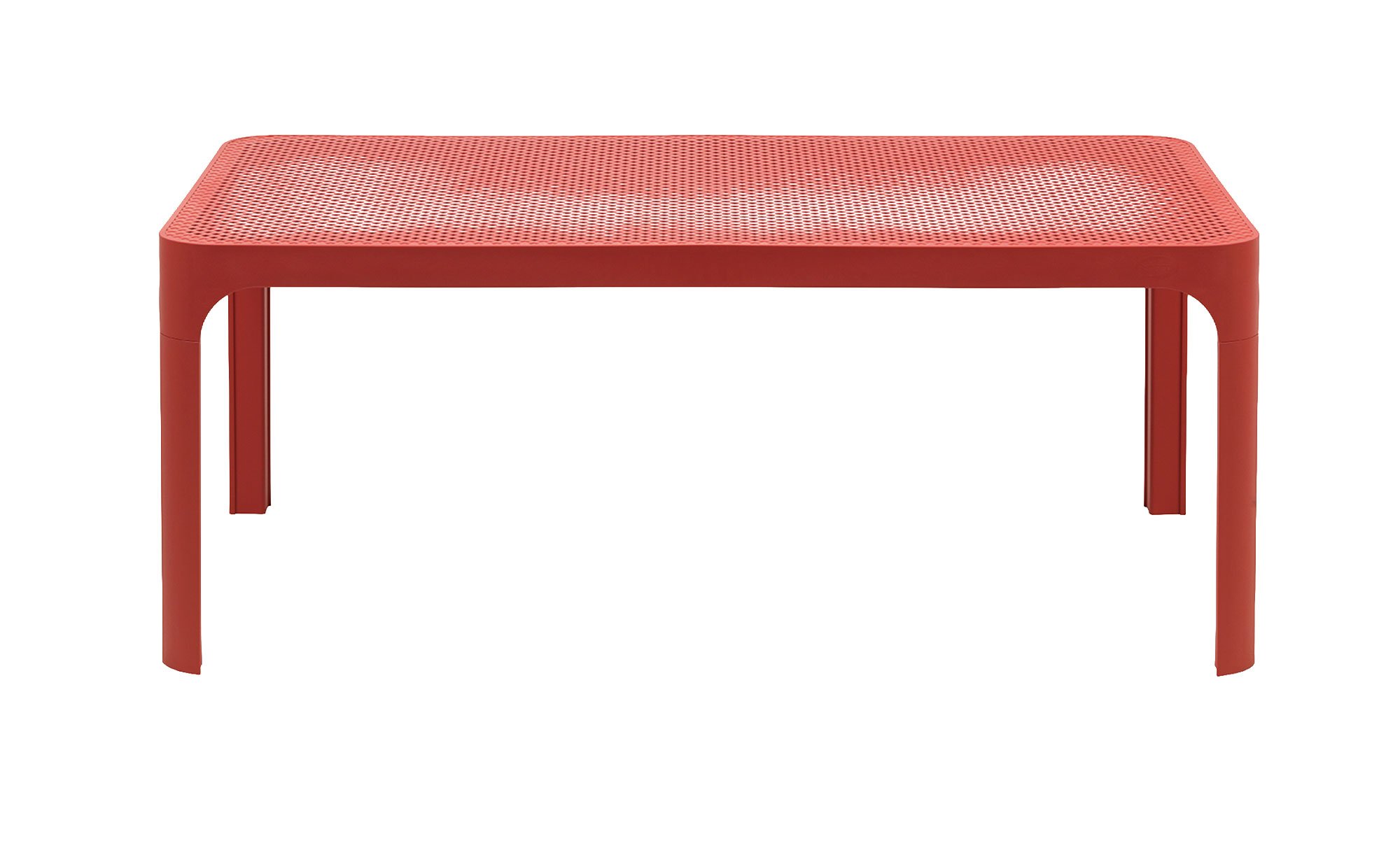 Couchtisch Net Table 100 in Corallo, aus Fiberglass-Polypropylen