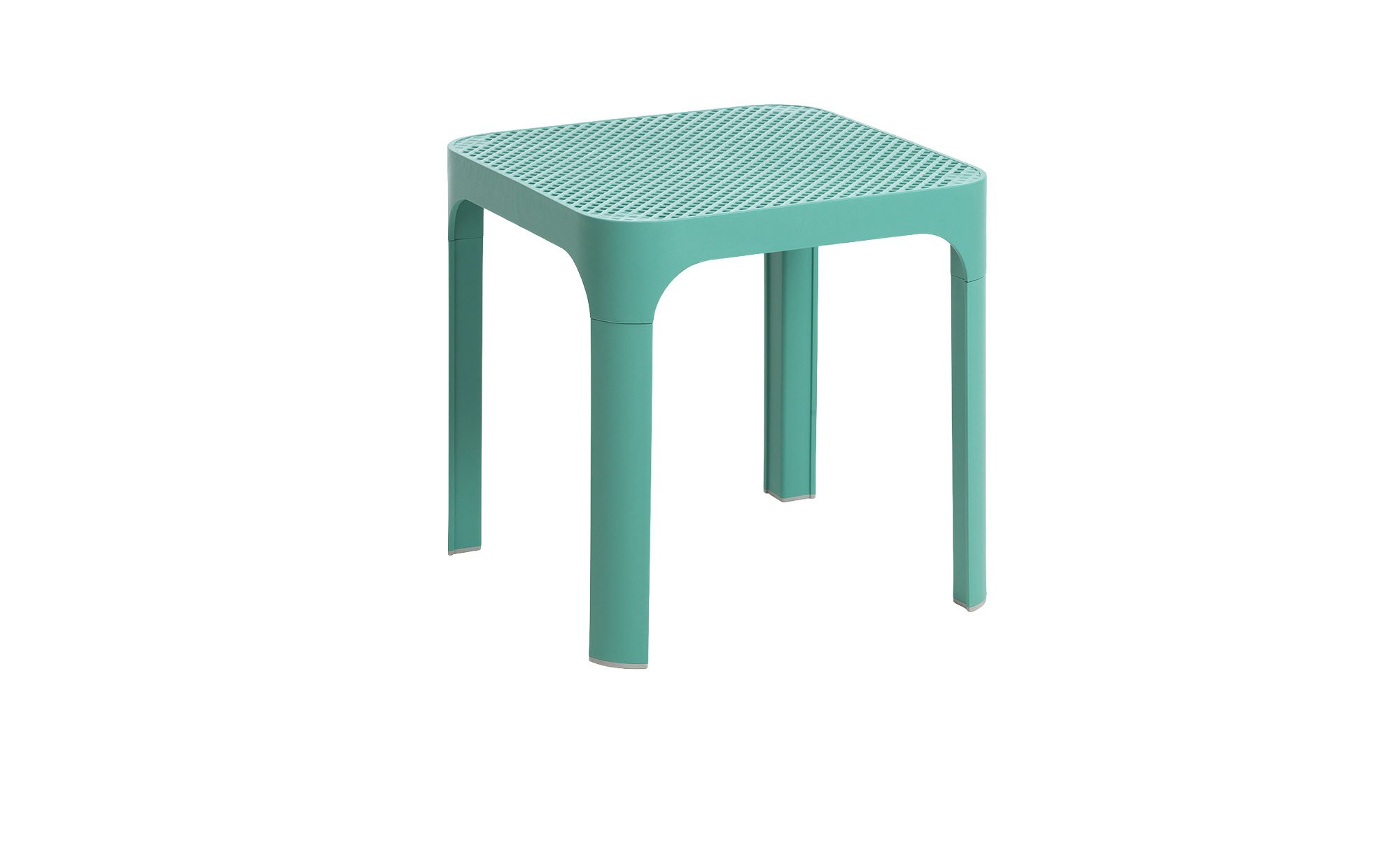 Beistelltisch Net Table 40 in Salice (Grün-Blau) stapelbar, 40 x 40 cm