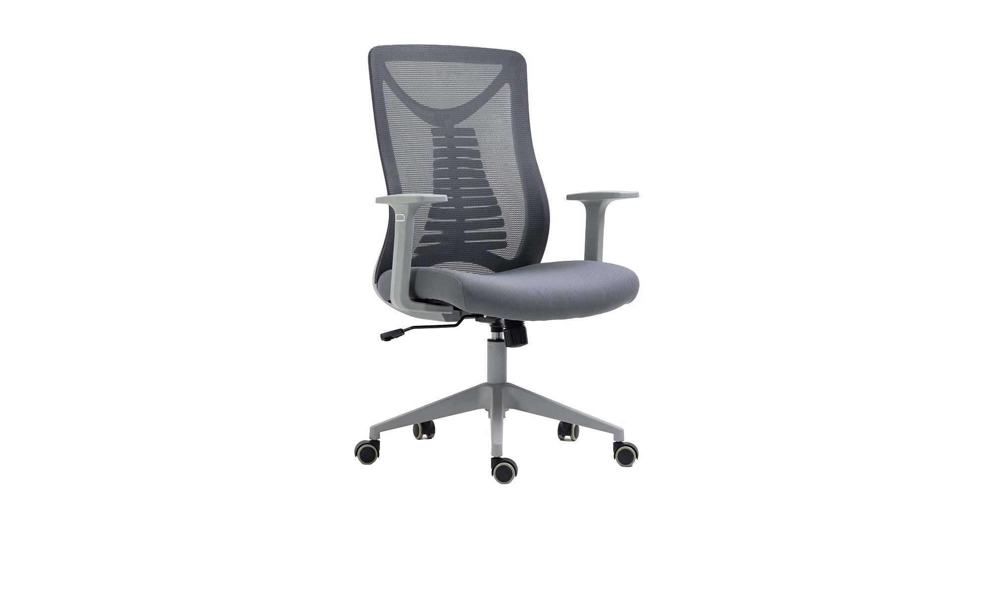 Bürostuhl Air in Grau mit ergonomisch geformter Rückenlehne