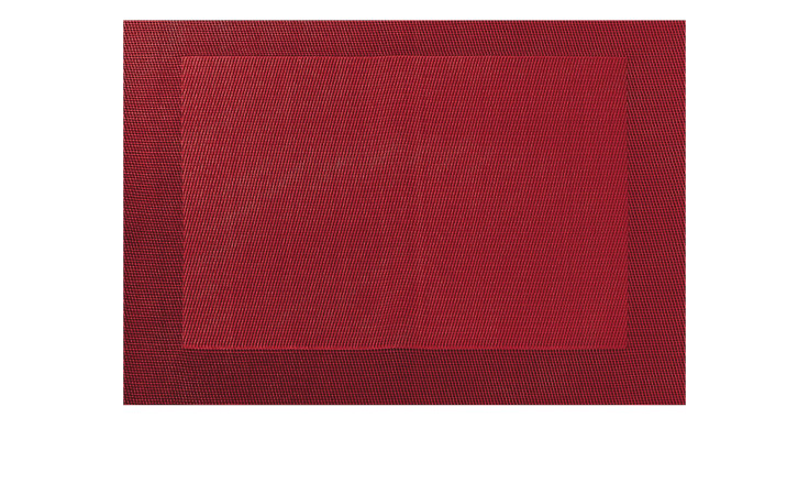 Das ASA Selection Tischset 33 x 46 cm ist ein großes rotes PVC-Quadrat mit kleinen Punkten und markanten Maßen auf Weiß.