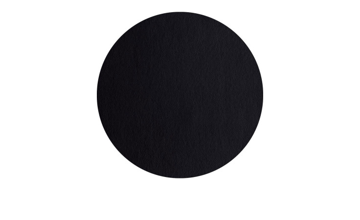 Das ASA Selection Tischset 38 cm aus schwarzem PVC steht mittig auf einem schlichten weißen Hintergrund.