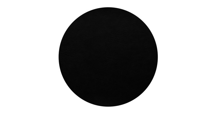 Tischset Vegan Leather 38 cm aus schwarzem Kunstleder.