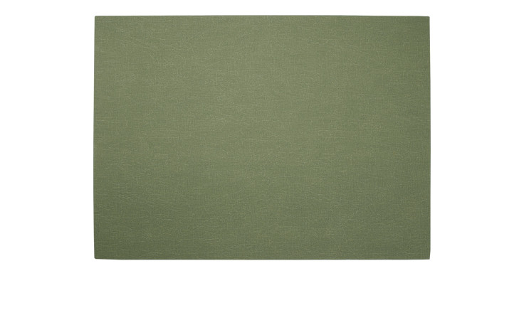 Ein schlichtes, rechteckiges Tischset 33 x 46 cm in grün mit einem dezenten Strukturmuster, hergestellt aus Polyurethan.