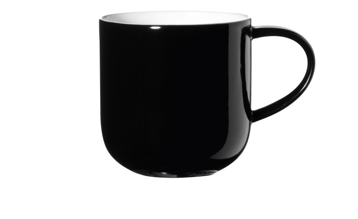 Eine ASA Selection Henkelbecher Coppa 400 ml mit Henkel, Höhe 8 cm, auf weißem Hintergrund.