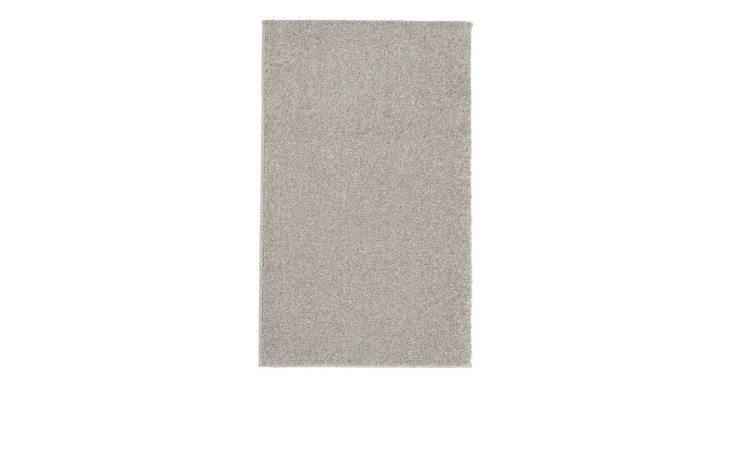 Der Astra Teppich Samoa 200 x 290 cm ist rechteckig, silberfarben, mit hellgrauer Textur auf weißem Hintergrund.