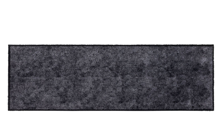 Die Astra Fußmatte Pure und Soft 50x150 cm ist eine dunkelgraue, rechteckige Polyamid-Fußmatte mit einer strukturierten Oberfläche.