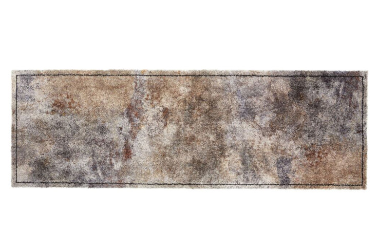 Astra Fußmatte Pure und Soft 50x150 cm, rechteckig, braun-grau-beige mit schmalem dunklem Rand.