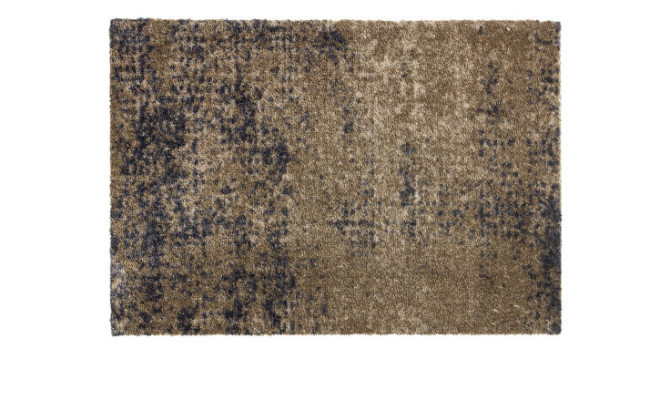 Fußmatte SCHÖNER WOHNEN-Kollektion Manhattan, 67x100 cm, taupe/braun/dunkelblau, abstraktes Muster, Nylon.