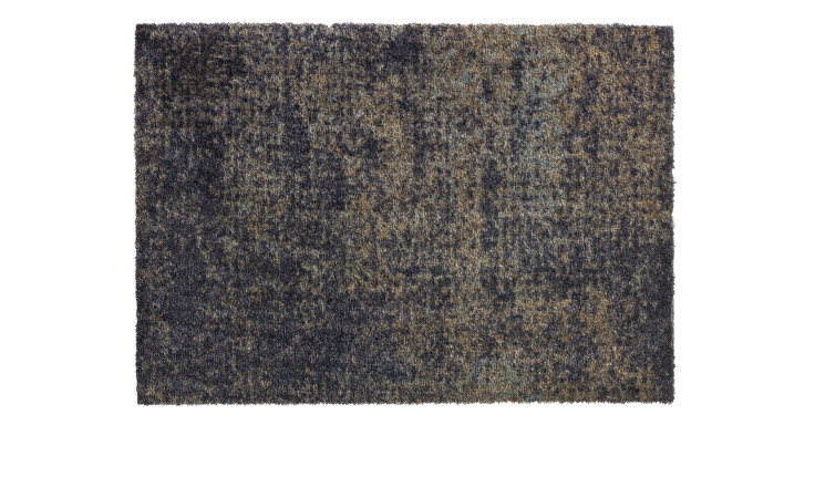 Fußmatte SCHÖNER WOHNEN-Kollektion Manhattan 50x70cm in Anthrazit, Dunkelblau, Grau & Braun auf weißem Grund.