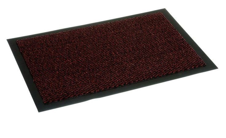 Die Astra Fußmatte Saphir 40 x 60 cm ist eine rechteckige Fußmatte in dunkelrot/schwarz, hergestellt aus strukturiertem Polypropylen.