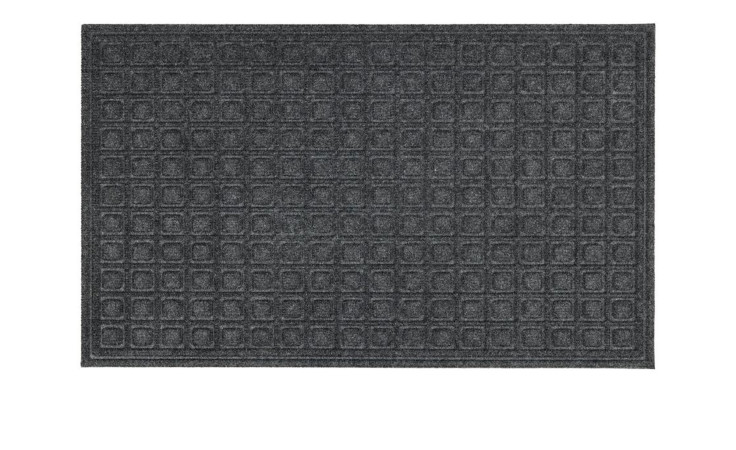 Die Astra Fußmatte Graphic Promo 40 x 60 cm ist eine graue rechteckige Fußmatte mit erhöhtem quadratischem Gittermuster.