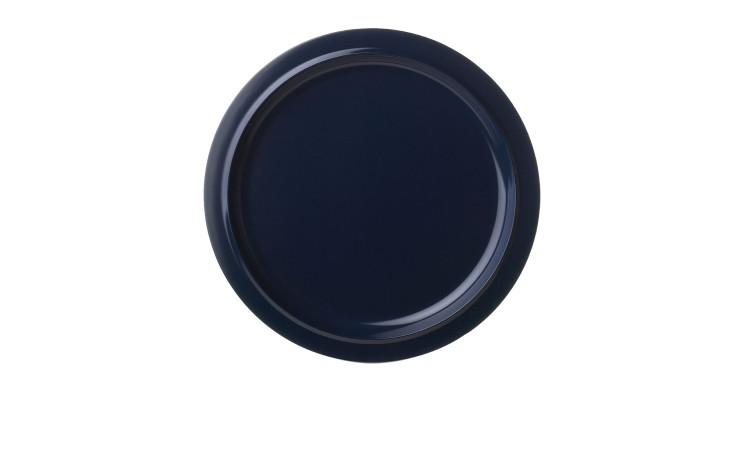 Mepal Essteller 24,8 cm aus dunkelblauem Kunststoff, rund, auf weißem Hintergrund.