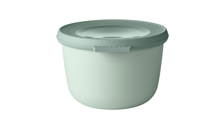 Mepal Multischüssel Cirqula 500 ml in hellgrün mit Deckel, abgebildet auf weißem Hintergrund.