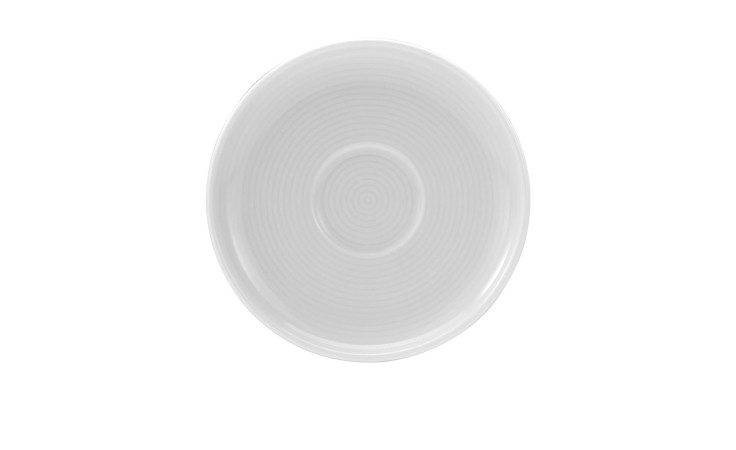 Ein Creatable Espressountere Session 12 cm Teller von oben gesehen auf einem weißen Hintergrund.