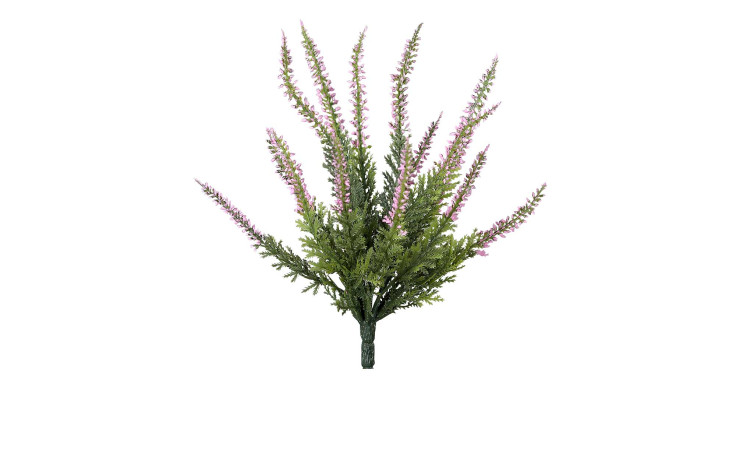 Erika-Pick 25 cm aus Kunststoff in grün mit rosa Knospen.