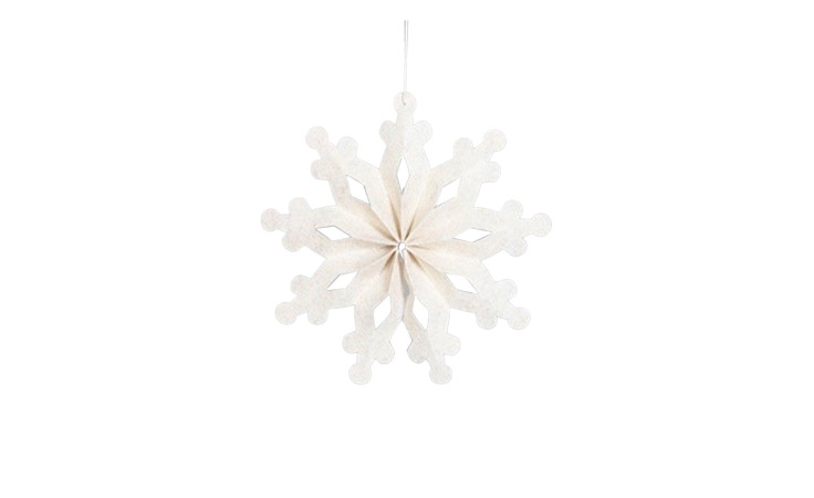 Die DPI Schneeflocke 32 cm ist ein weißes Schneeflocken-Ornament, perfekt für winterliche Dekorationen.