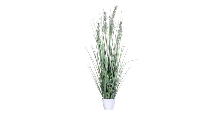 Gras 90 cm aus Kunststoff in grün mit Applikationen.