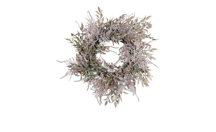 Farnmix-Kranz 28 cm in pink / violett