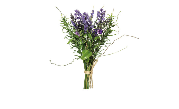 Lavendel-Bündel 23 cm aus Kunststoff mit lila Blüten und grünen Stielen und Blätter.