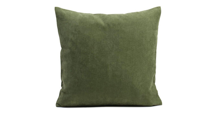 Die Kissenhülle Dante 60x60 cm von Ambiente Trendlife in Dunkelgrün Synthetikfaser auf weißem Hintergrund.