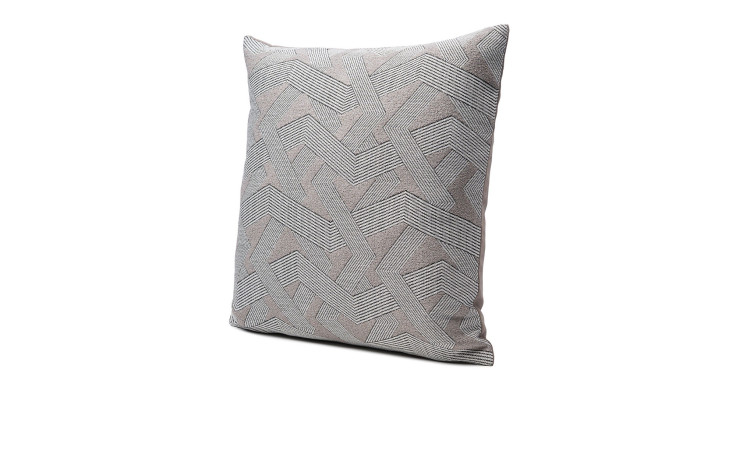 Kissenhülle Castellan 50 x 50 cm von Ambiente Trendlife mit grauem, geometrischen Muster aus weichem Mischgewebe.