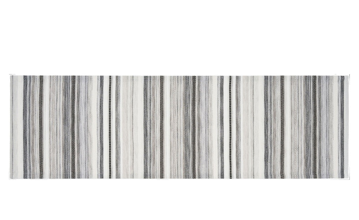 Tischläufer Pina Colada 40 x 140 cm von Ambiente Trendlife aus Synthetikfaser mit vertikalen Streifen, anthrazit.