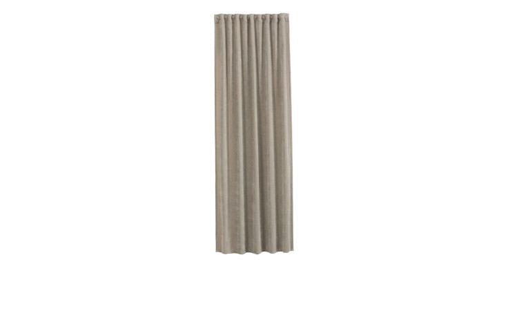 Schlaufenschal Arktica von Ambiente Trendlife: beiger Chenille-Vorhang, 140x245 cm, mit vertikalen Falten.