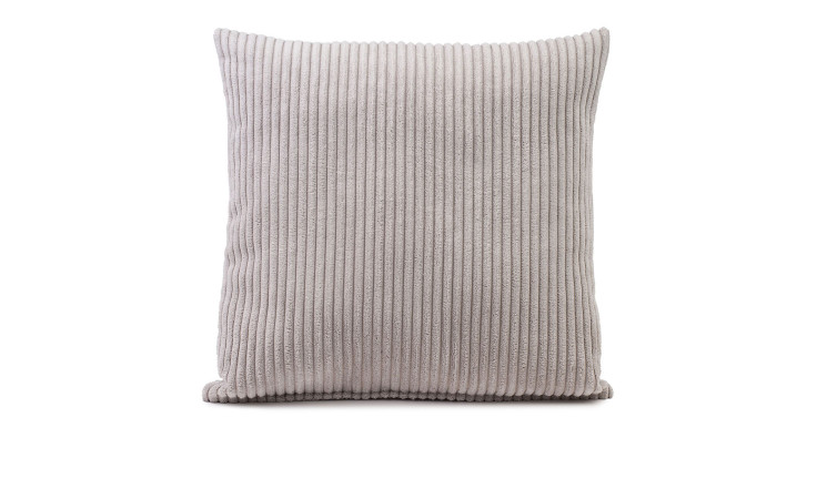 Kissen Anafi 45 x 45 cm von Ambiente Trendlife aus Synthetikfaser in Elfenbein-Beige mit Cord-Rillen.