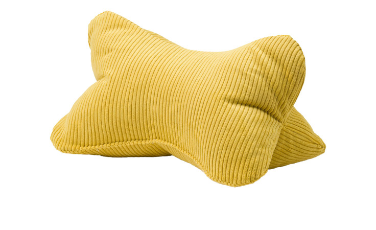 Lesekissen Capri 40x25 cm von Ambiente Trendlife, sternförmig, gerippt, weiche Jaquard-Struktur, Senf-Gelb.