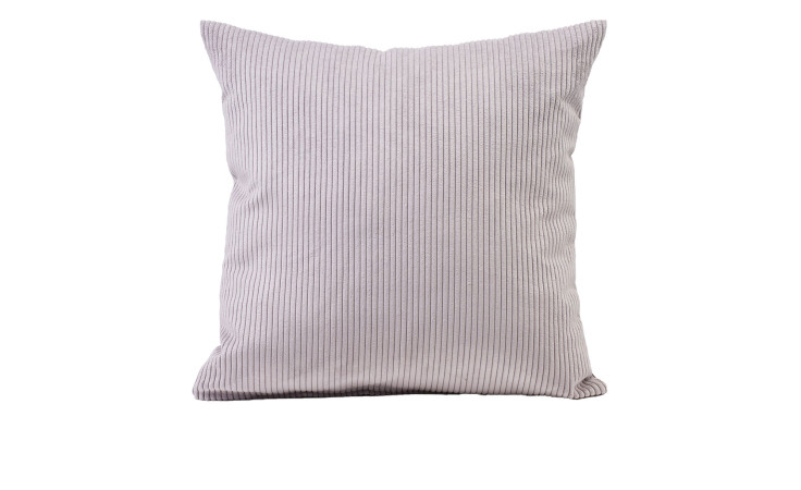 Das Kissen Capri 60x60 cm von Ambiente Trendlife in hellgrauem gerippten Jaquard, abgebildet auf weißem Grund.