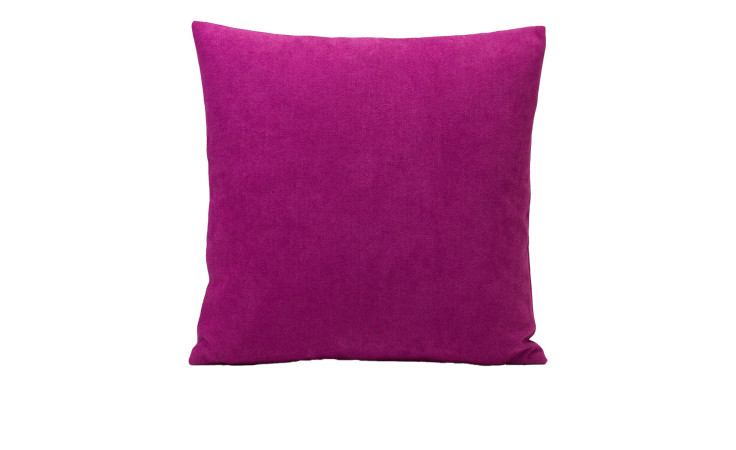 Vorderansicht des rechteckigen Kissens Darco 45 x 45 cm von Ambiente Trendlife in leuchtendem Lila.