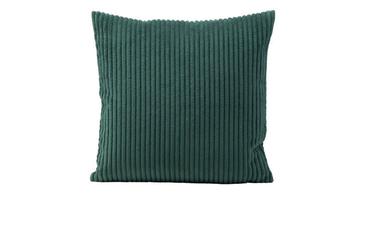 Kissenhülle Anafi 40x40 cm von Ambiente Trendlife in Dunkelgrün mit Cord-Rillen, aus Synthetikfaser.