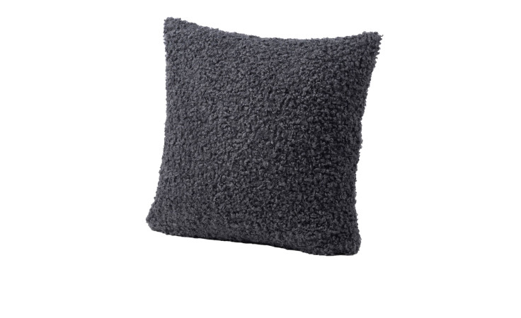 Die Ambiente Trendlife Kissenhülle Rolf 40 x 40 cm hat eine weiche, genoppte Synthetikfaser in Graphit-Schwarz auf Weiß.
