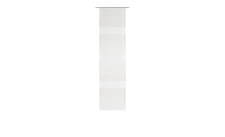 Der Schiebevorhang Vicello 60 x 245 cm von Ambiente Trendlife ist weiß mit horizontalen Streifen und für die Decke.