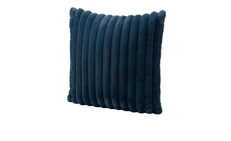 Die Ambiente Trendlife Kissenhülle Vito 50x50 cm ist quadratisch, petrolblau, mit vertikal gerippter Kunstfaser.