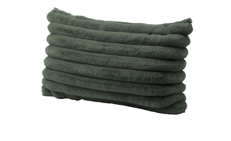 Das Ambiente Trendlife Kissen Vito 30x50 cm ist ein geripptes, salbeigrünes Plüschkissen aus Synthetik mit weicher Textur.