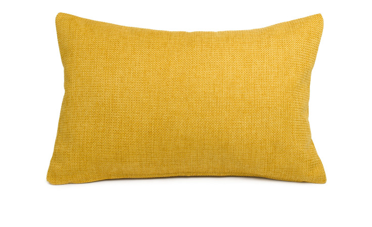 Kissenhülle Dallas 40x60 cm von Ambiente Trendlife in Senf Gelb Synthetikfaser, abgebildet auf einem weißen Hintergrund.
