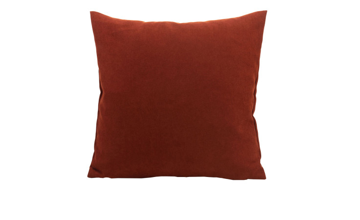 Die Kissenhülle Dante 40 x 60 cm von Ambiente Trendlife liegt in Rost auf weißem Hintergrund.
