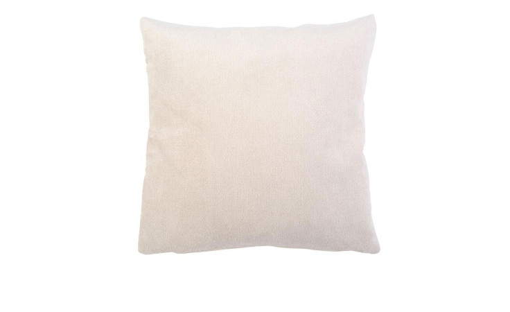 Die Kissenhülle Muri 40 x 40 cm von Ambiente Trendlife in hellem Cremebeige auf weißem Grund.