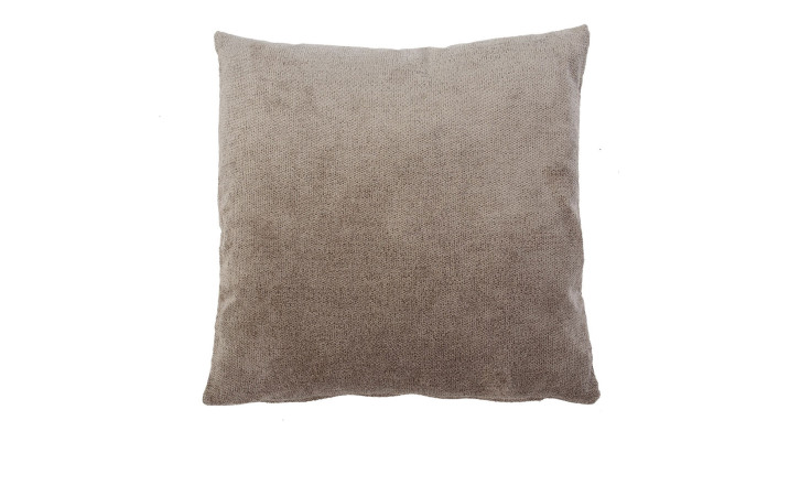 Eine quadratische hellbraune Kissenhülle Muri 50x50cm von Ambiente Trendlife auf weißem Grund.